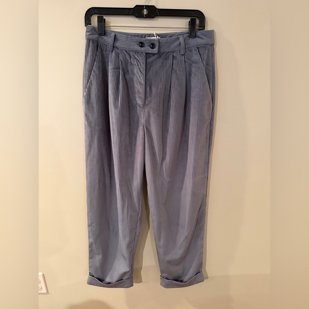 5/$25!! Lush Women's Blue Corduroy Rolled Hem Trousers